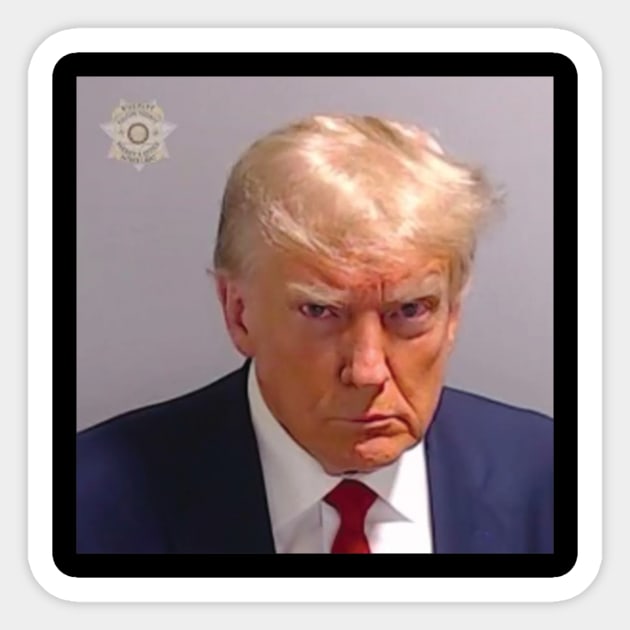 Trump Mugshot Sticker by winstongambro